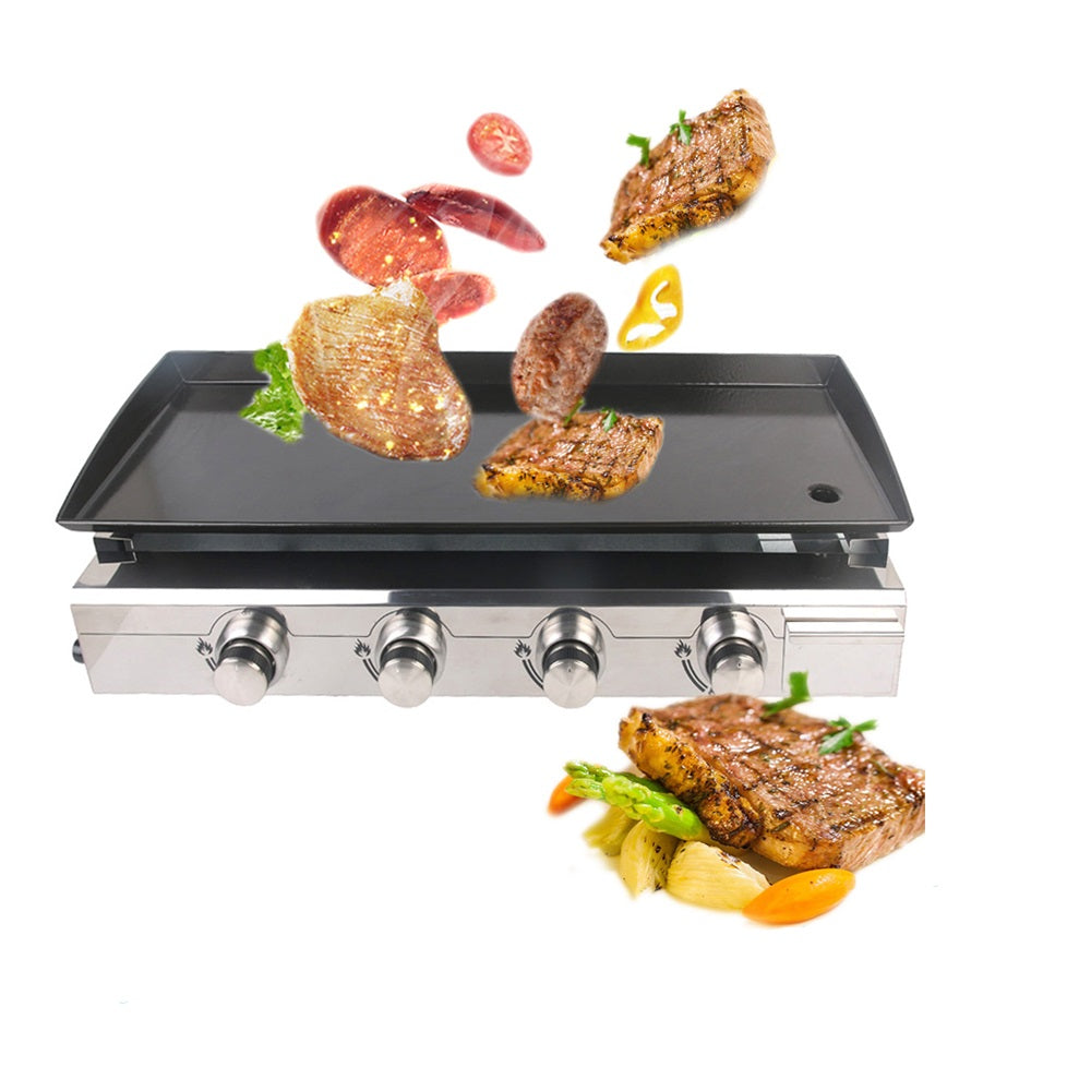 ITOP Hot Plancha Gas BBQ Grill Outdoor Party Tools Griddle 840*340mm Large Cooking Area