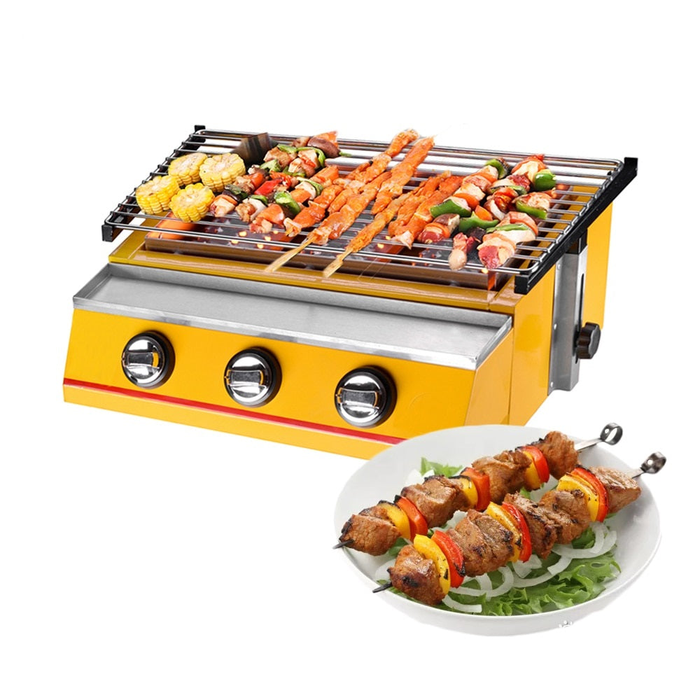 Party Grill 3 burners BBQ Grill Invite Barbecue Gas Grill Smokeless Grill
