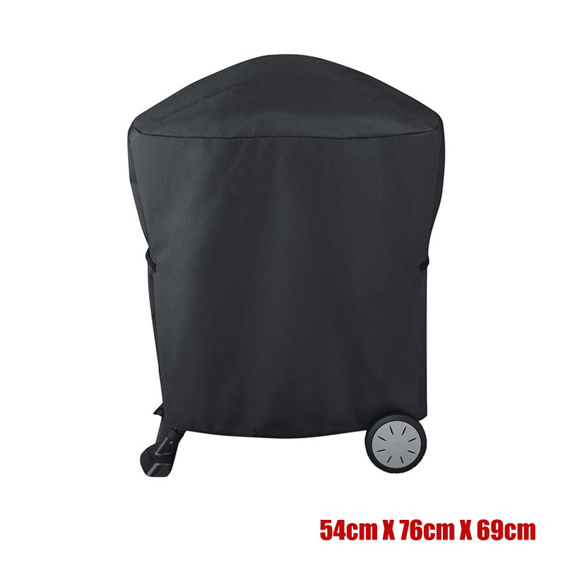 BBQ Cover Rolling Cart Polyester Barbecue Grill Protective Cover for Weber Q1000 2000 Series #7113 Camping BBQ Accessories Black