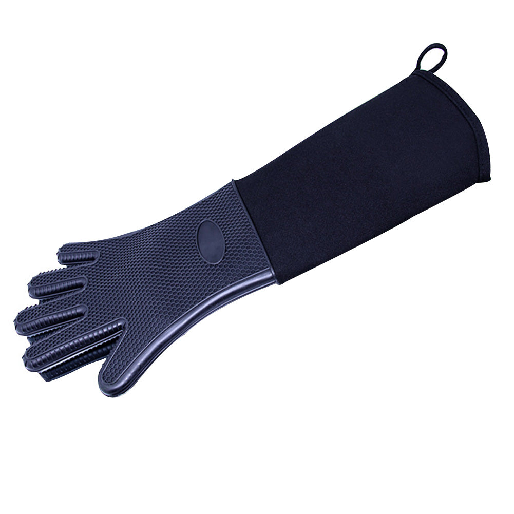 BBQ Heat Resistant Kitchen Durable Oven Mitt Extra Long