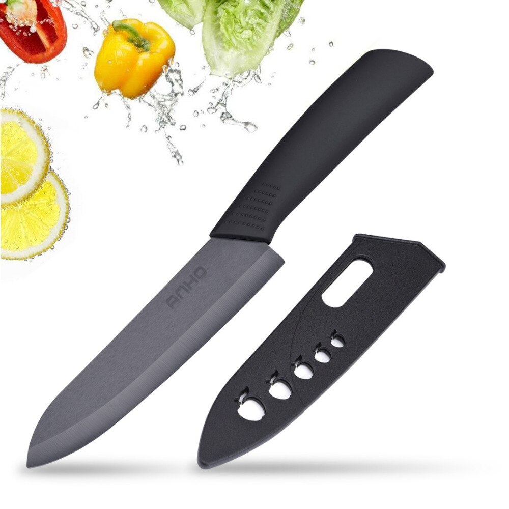Ceramic Knives Black/Green Handle Kitchen Knife 3" 4" 5" 6" Kkitchen Knives Cooking Set+Ppeeler with Sheath