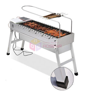 Folding BBQ Grill Stainless Steel Foldable USB Electric Charcoal Grill Automatic Flip Barbecue Stove for Outdoor Used