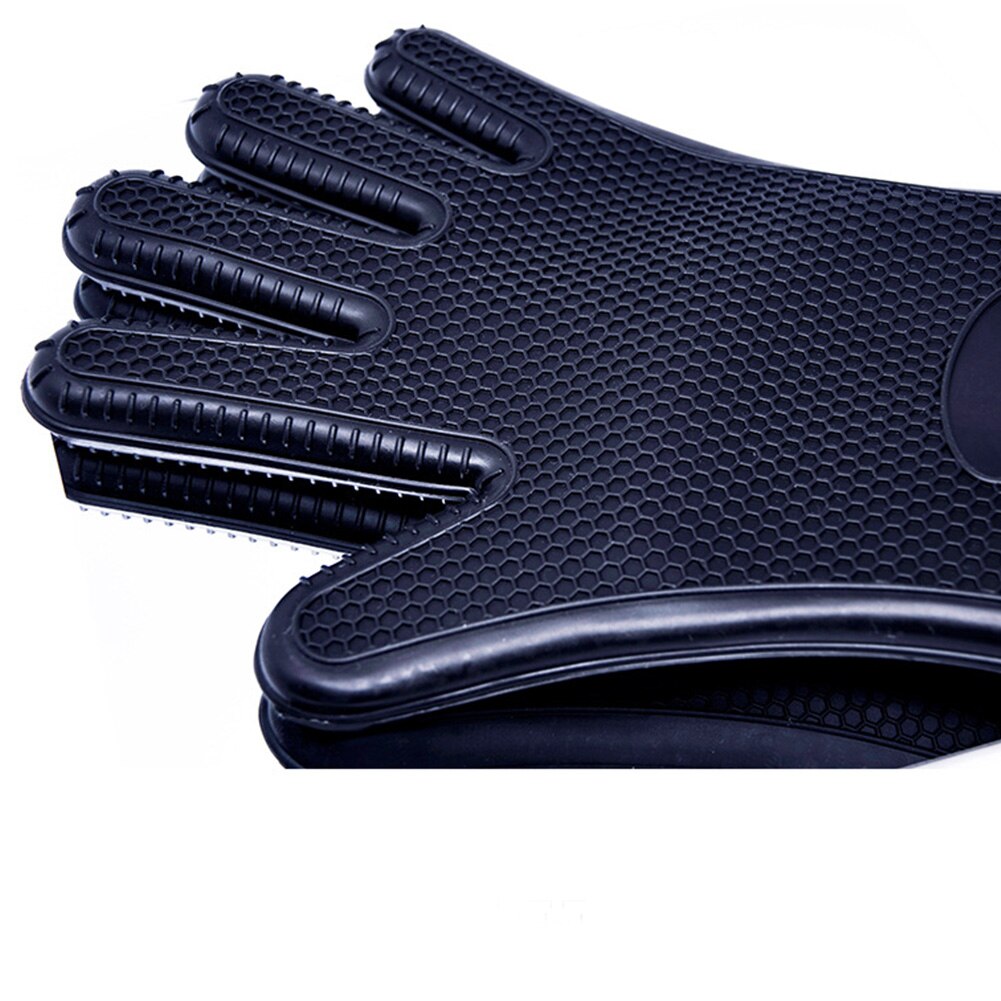 BBQ Heat Resistant Kitchen Durable Oven Mitt Extra Long