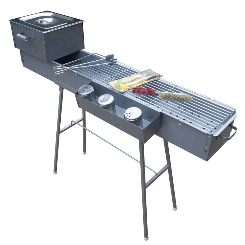 120 * 18CM outdoor carbon courtyard barbecue pits Two kinds of fried barbecue