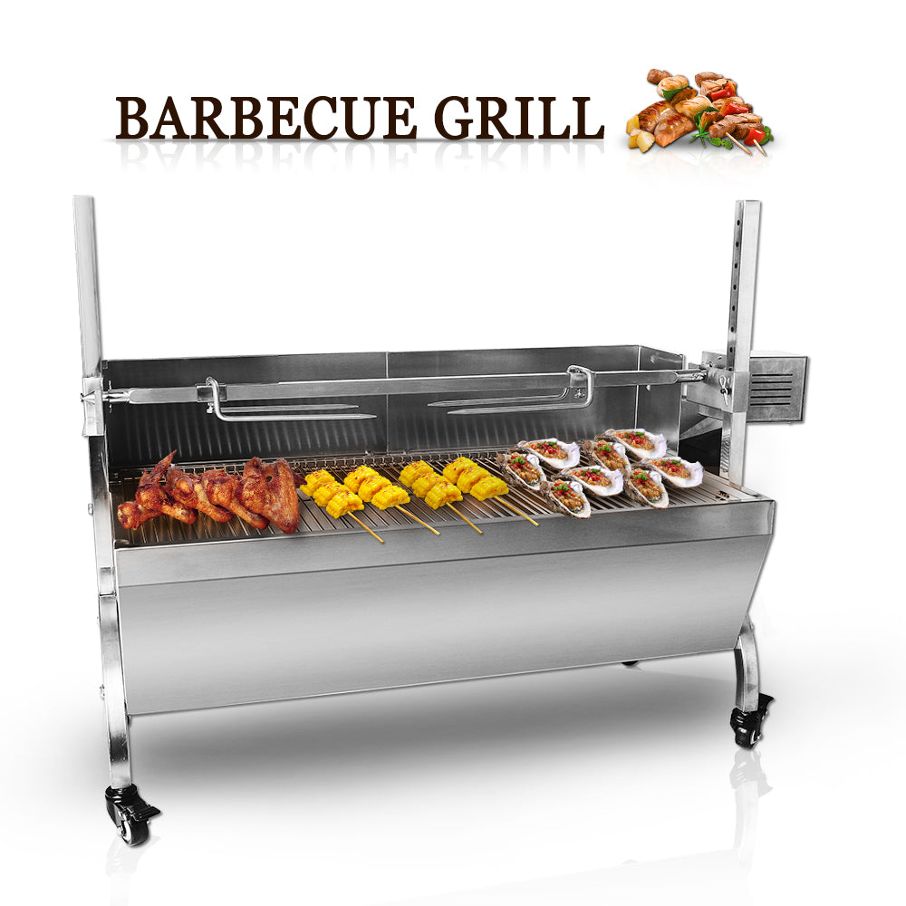 Mobile Outdoor Carbon Courtyard Barbecue Pits Stainless Steel BBQ Grill Outdoor