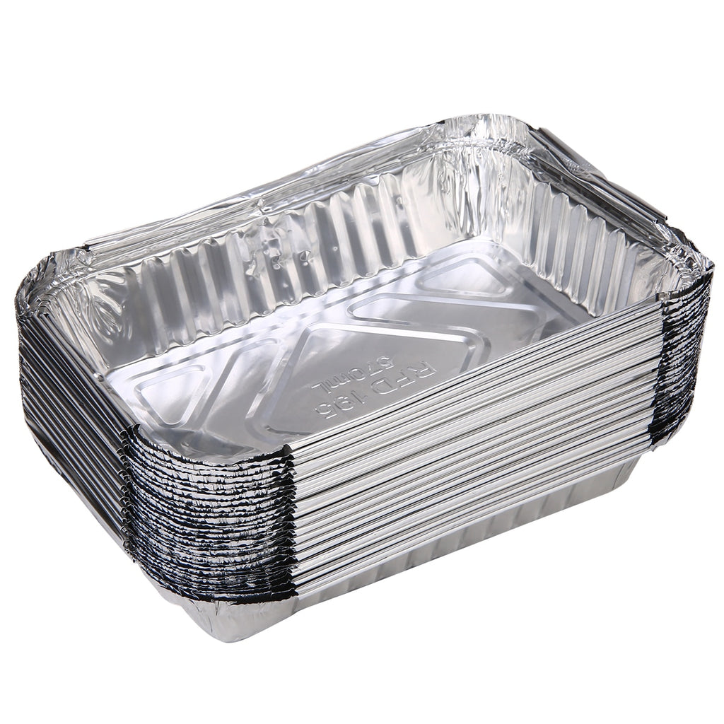 30x BBQ Aluminum Foil Grease Drip Pans Recyclable Grill Catch Tray Weber Outdoor For Indirect Cooking