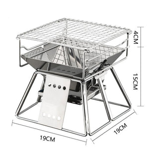 Exquisite Portable Stainless Steel BBQ Oven Set BBQ Grill for Outdoor Small Barbecue-40