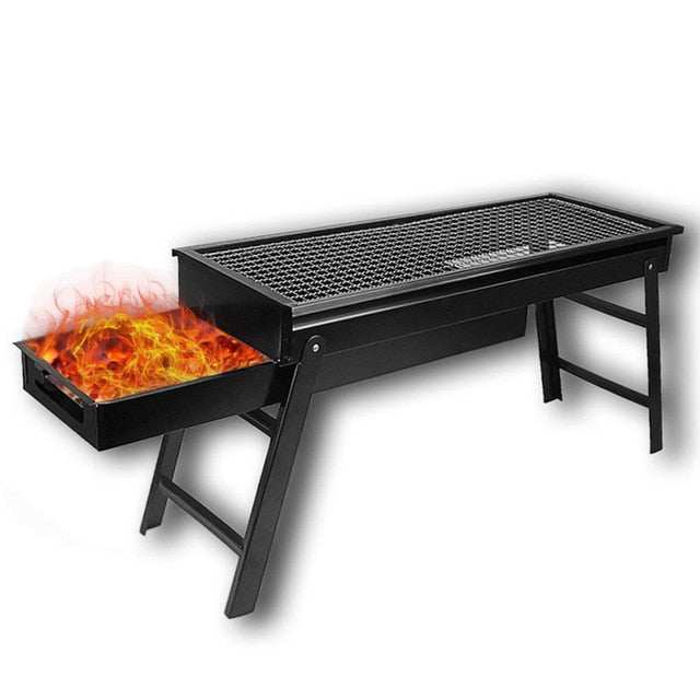 Portable Drawer Charcoal Grill for Camping BBQ Separate detachable folding BBQ