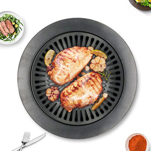 Korean Outdoor Barbecue Grill Non-Stick BBQ Grills Round