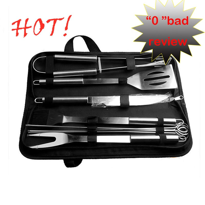 10Pcs/Set Stainless Steel Barbecue Grilling Tools Set bbq accessories grill