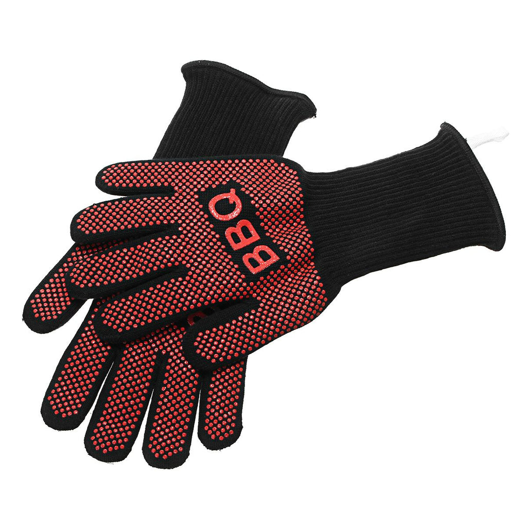 1 Pair Heat Proof Resistant Oven Mitt Baking BBQ Gloves 35cm