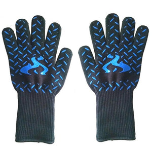 1Pcs  800 Centigrade Extreme Heat Resistant BBQ Gloves - Lining Cotton - For Cooking Baking Grilling Oven Mitts