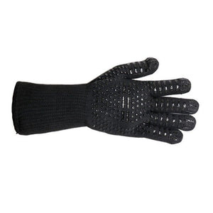 BBQ fireproof barbecue microwave gloves Cotton + non-slip silicone insulation high temperature gloves 500 degrees