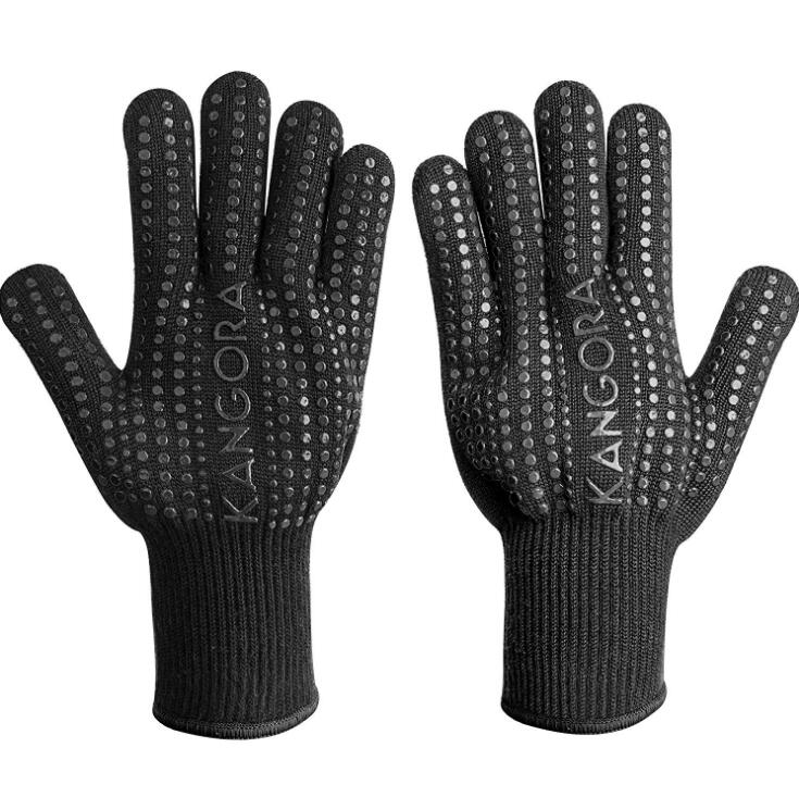 2pcs/pair 300-500 Centigrade Extreme Heat Resistant BBQ Gloves silicon Cotton