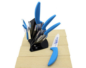 Ceramic Cooking Tool Kitchen Knives Set 3"4"5"6"inch+Peeler+Acrylic Holder